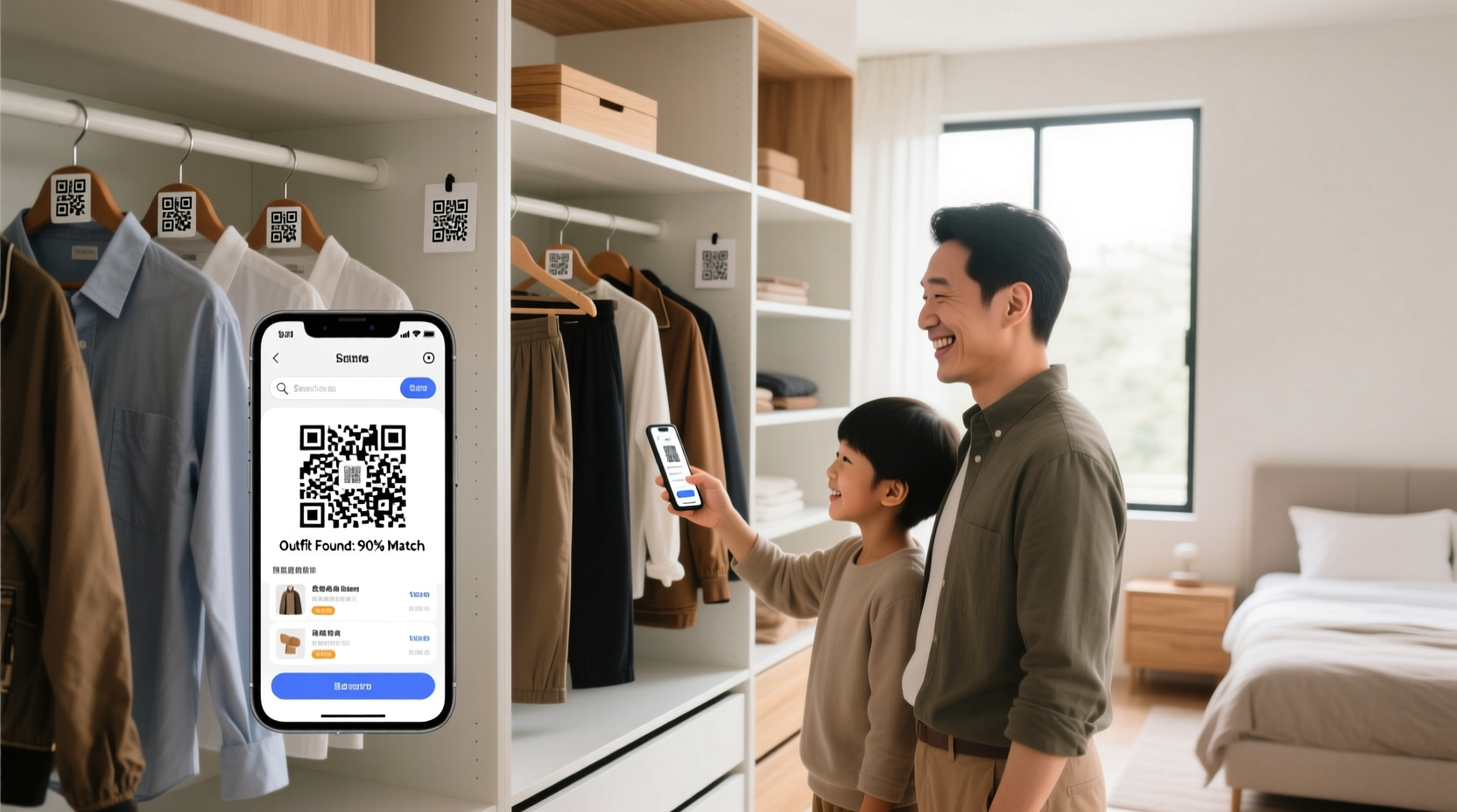closet organization tips qr code system for families