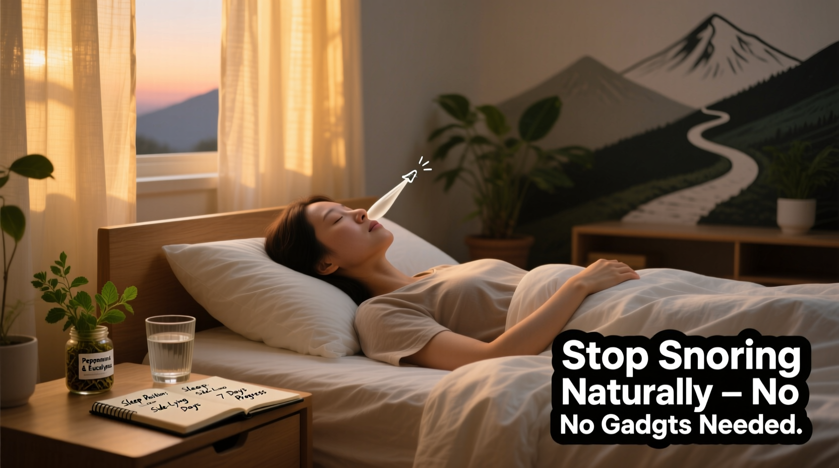 how to stop snoring naturally without expensive gadgets