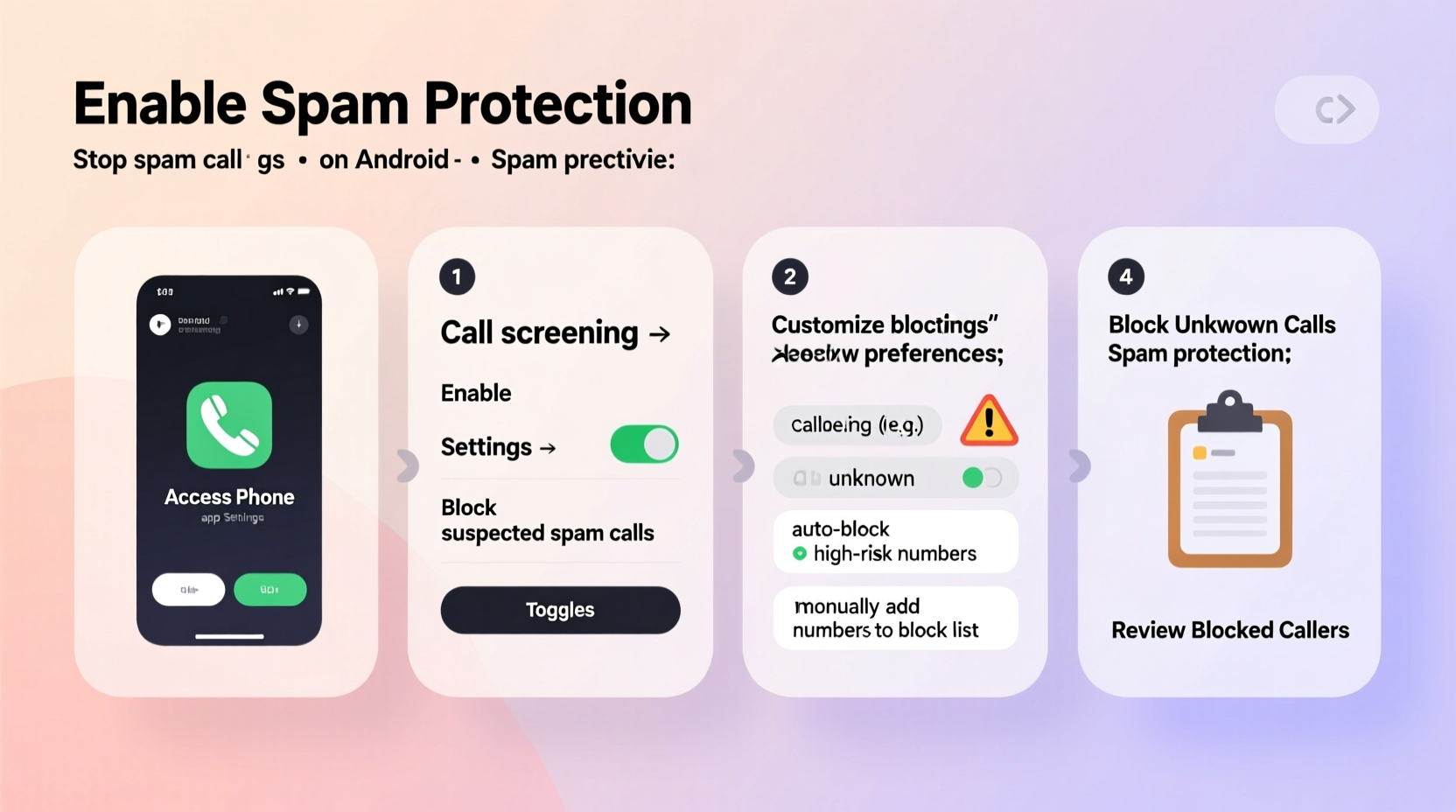 how to stop spam calls on android effectively using built in settings