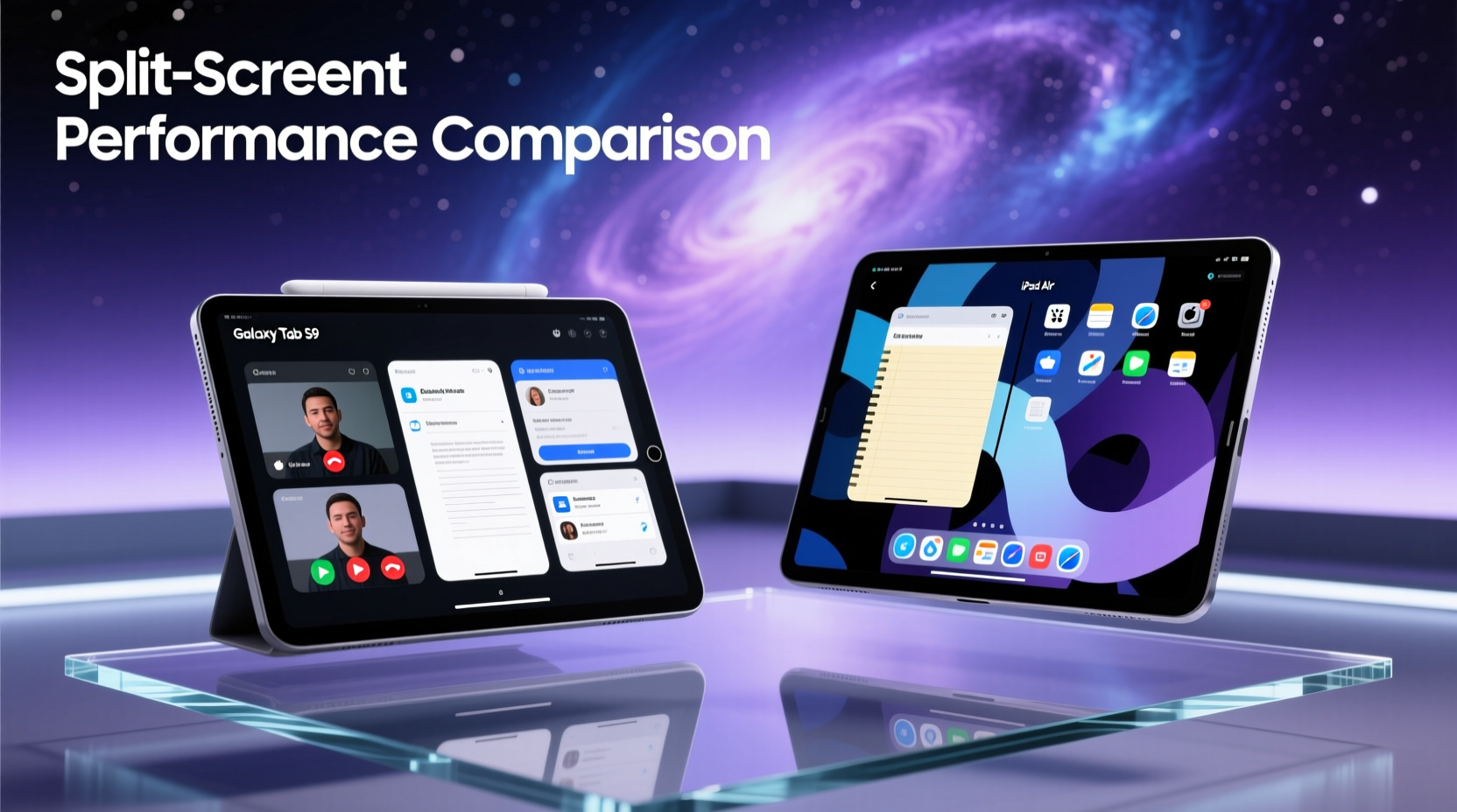 galaxy tab s9 vs ipad air which multitasks better with split screen