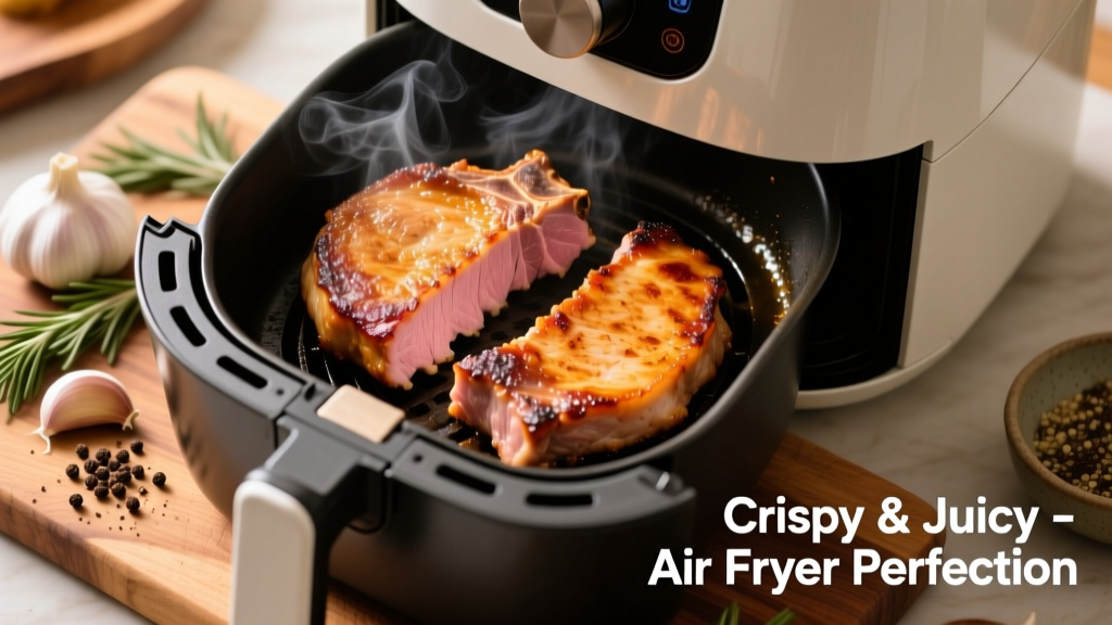 Crispy Juicy Air Fryer Boneless Pork Chops