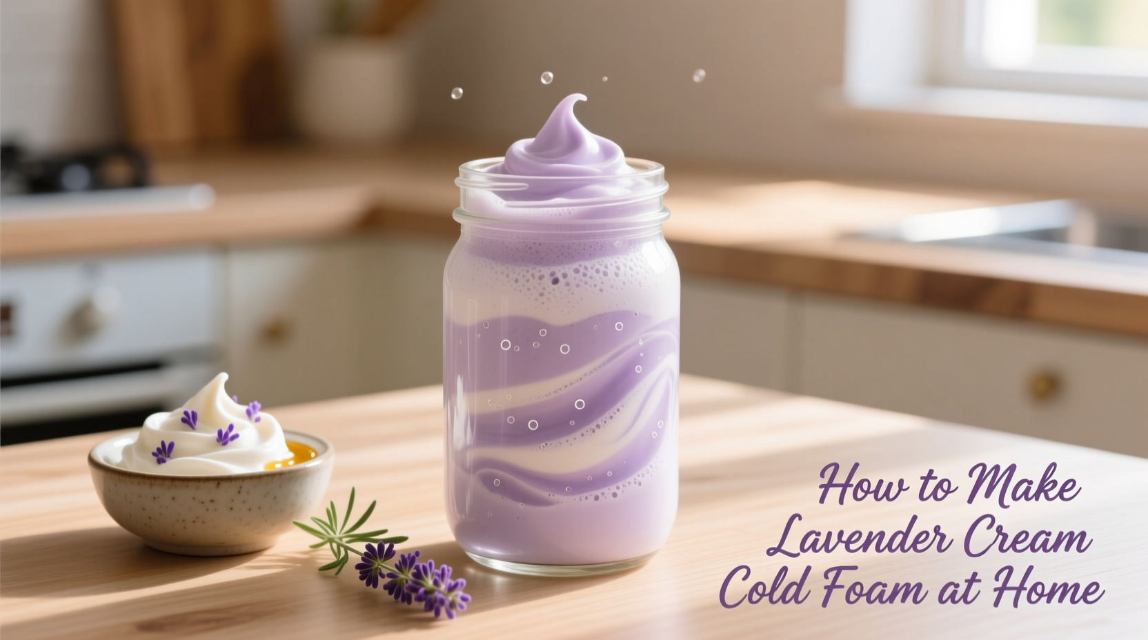 5-Minute Lavender Cold Foam Recipe | TheHomeSprouts