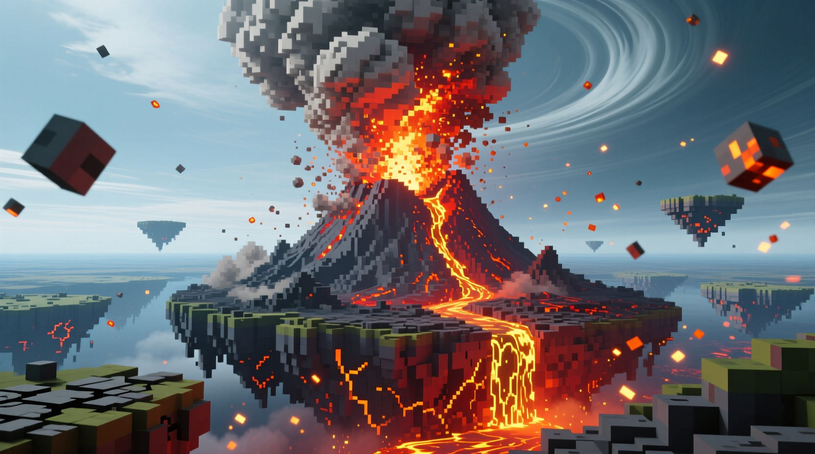 Ash and Fire elements creating Volcano in Infinite Craft