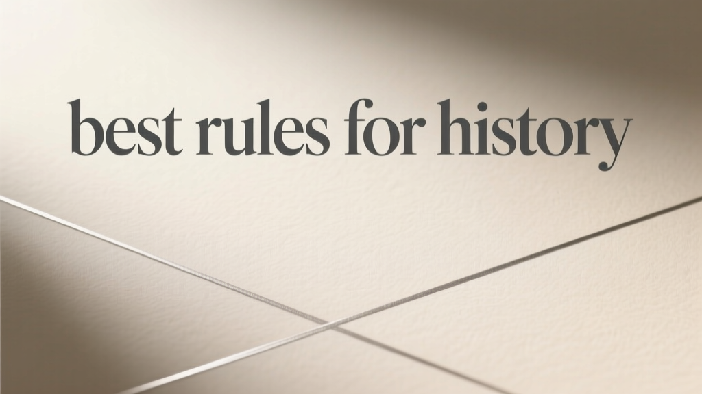 Best Rules for History: Evidence-Based Principles Every Educator, Researcher, and Student Should Follow