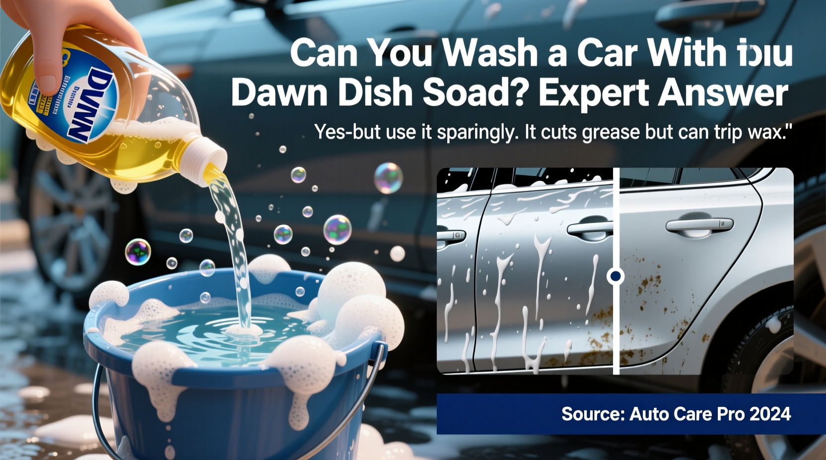 can you wash a car with dawn dish soap