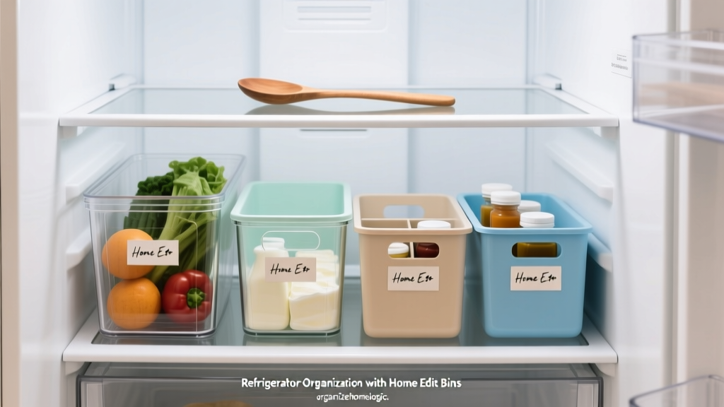 Refrigerator Organization with Home Edit Bins