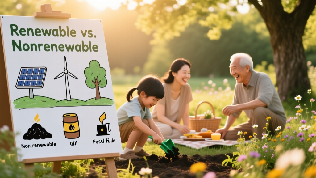Understanding Renewable and Nonrenewable Resources: Properties, Real-World Impacts, and Family-Smart Choices
