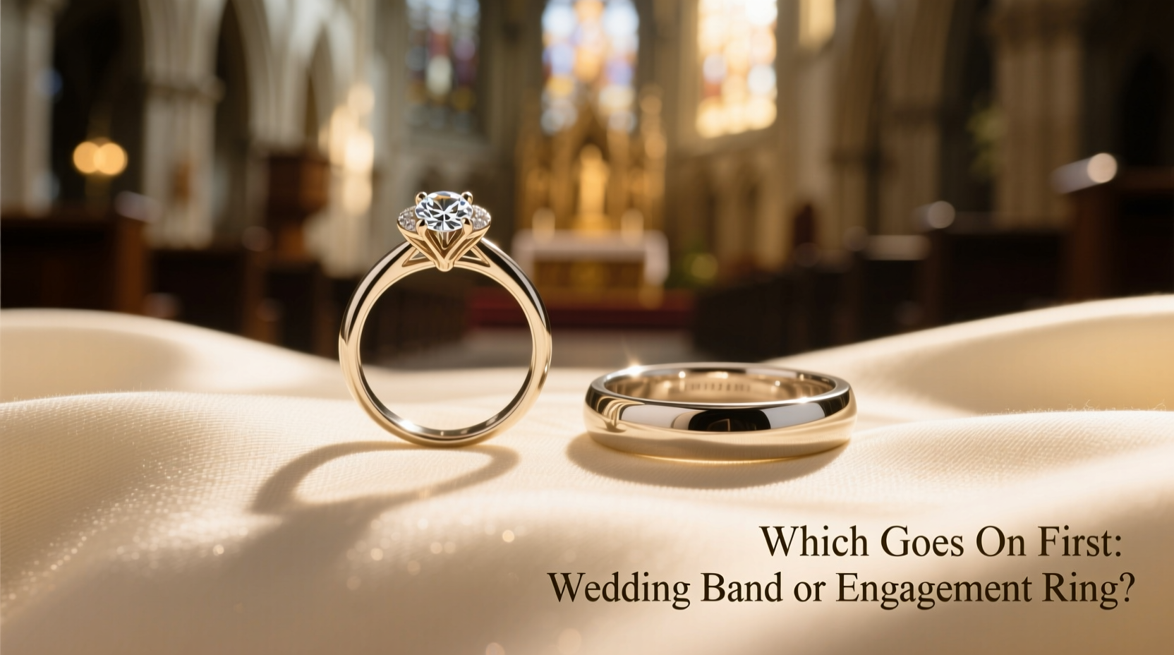 which goes on first wedding band or engagement ring