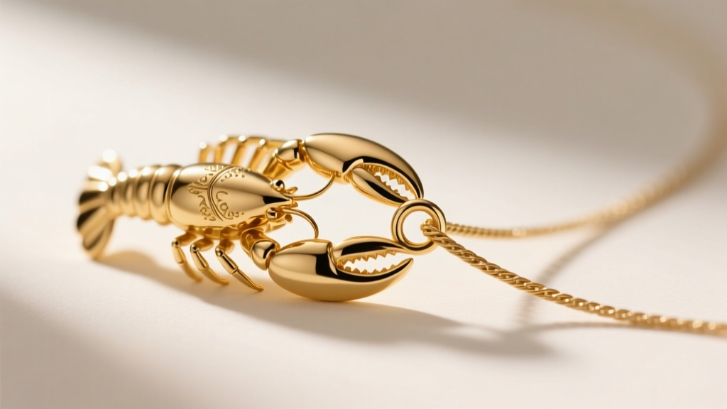 Macro shot of a 14k gold vermeil lobster clasp connecting to a tiny jump ring on a delicate 1mm cable chain, in sharp focus.