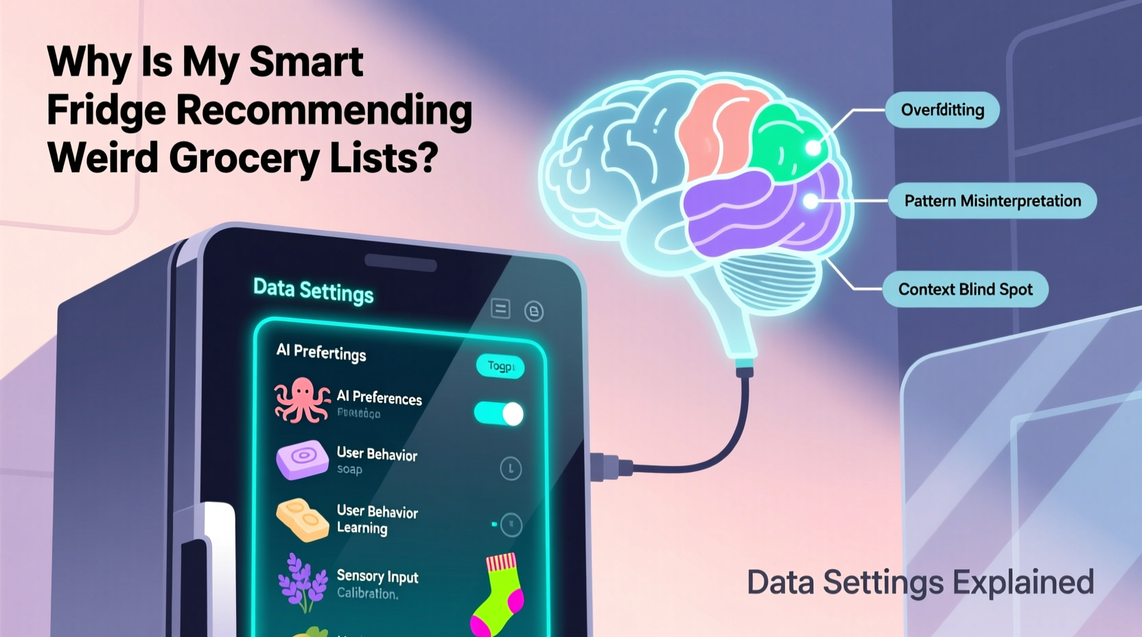 why is my smart fridge recommending weird grocery lists data settings explained