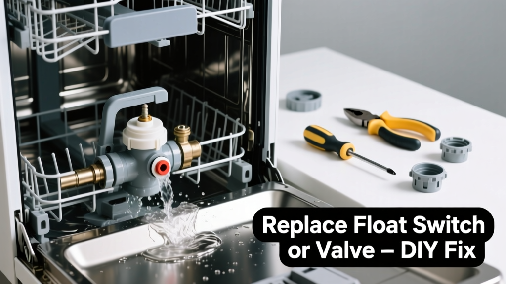 Dishwasher Overflowing? Replace the Float Switch or Valve