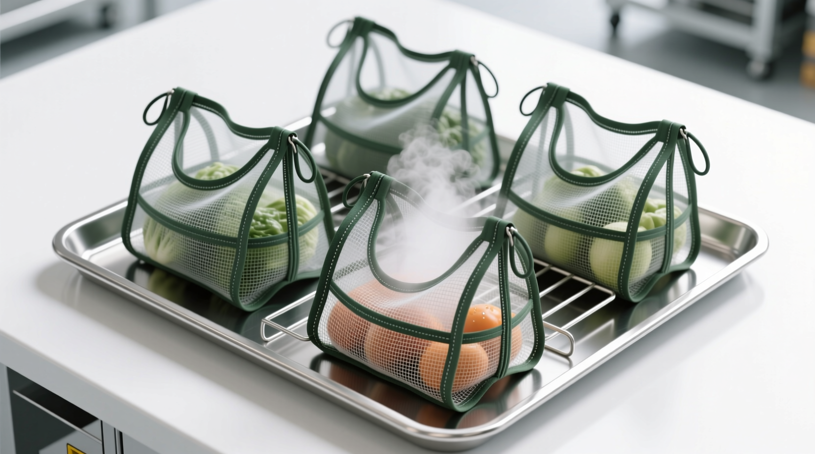 how to sanitize mesh produce bags without stretching