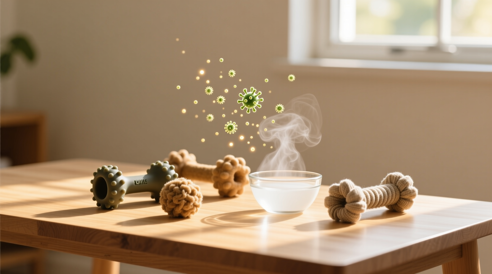 eco friendly cleaning tips sanitize pet toys safely