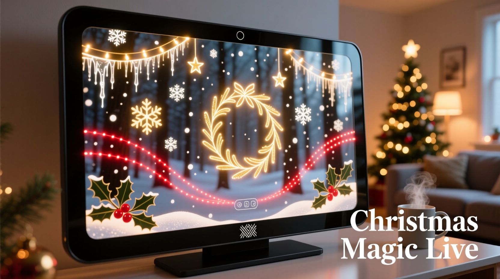 smart mirror christmas effect how to project animated lights onto reflective surfaces