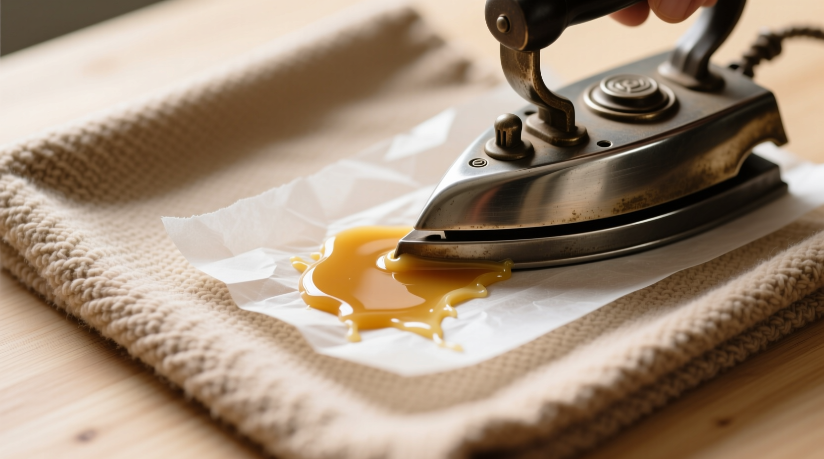 how to remove candle wax from flannel shirts