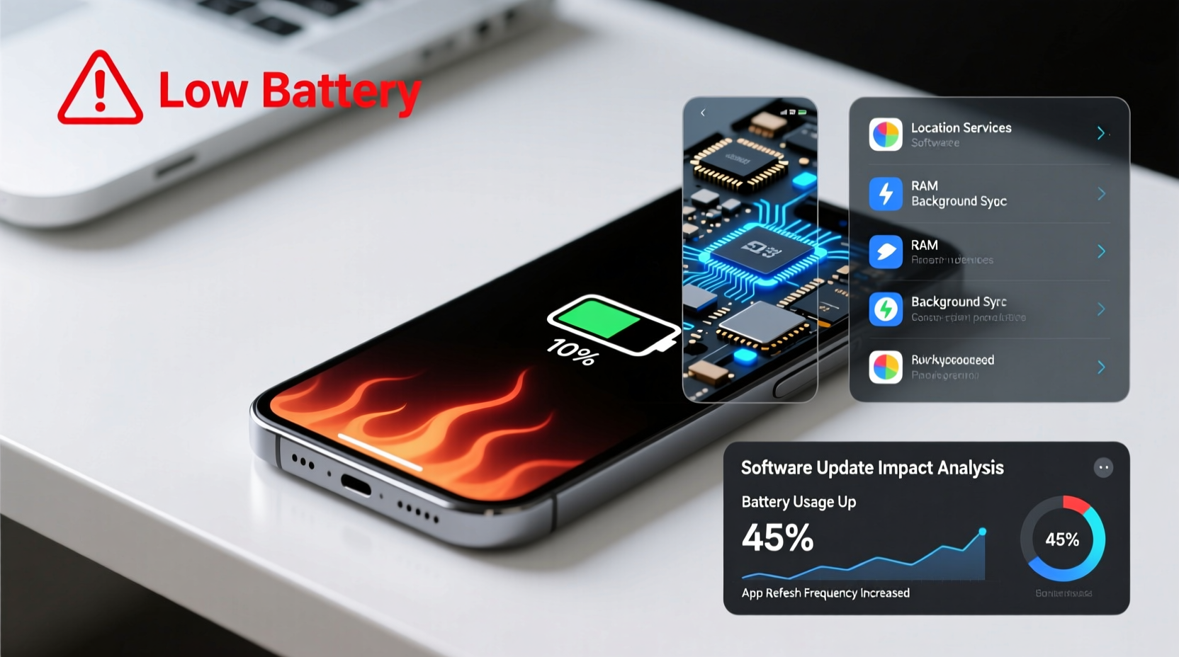 why does my phone battery die so fast after updating software