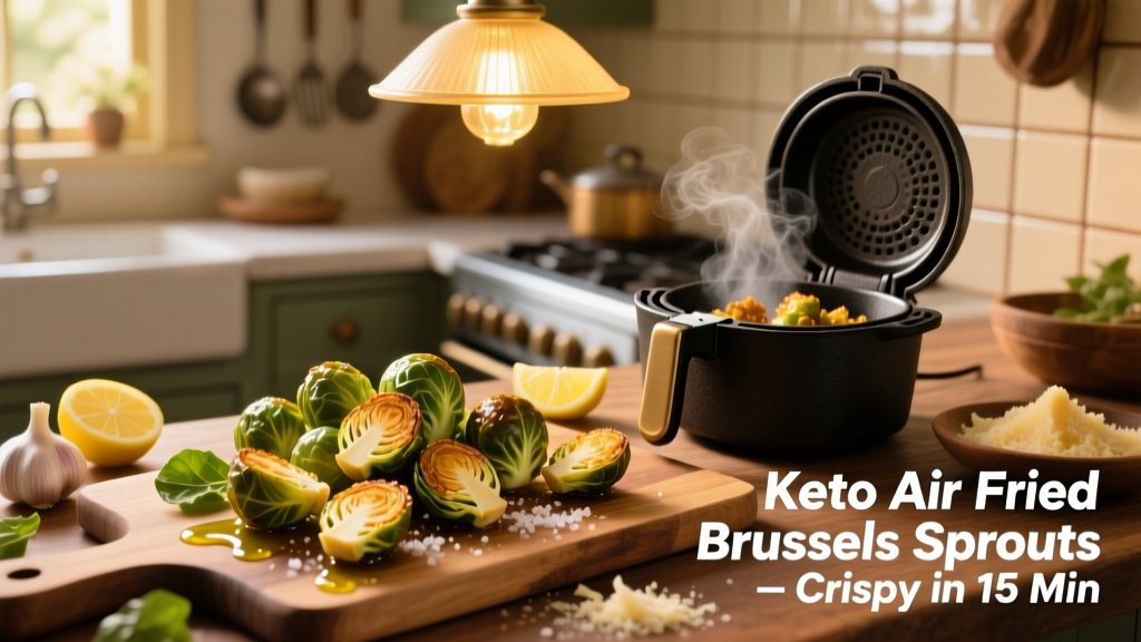 Keto Air Fried Brussels Sprouts (Crispy in 15 Min!)