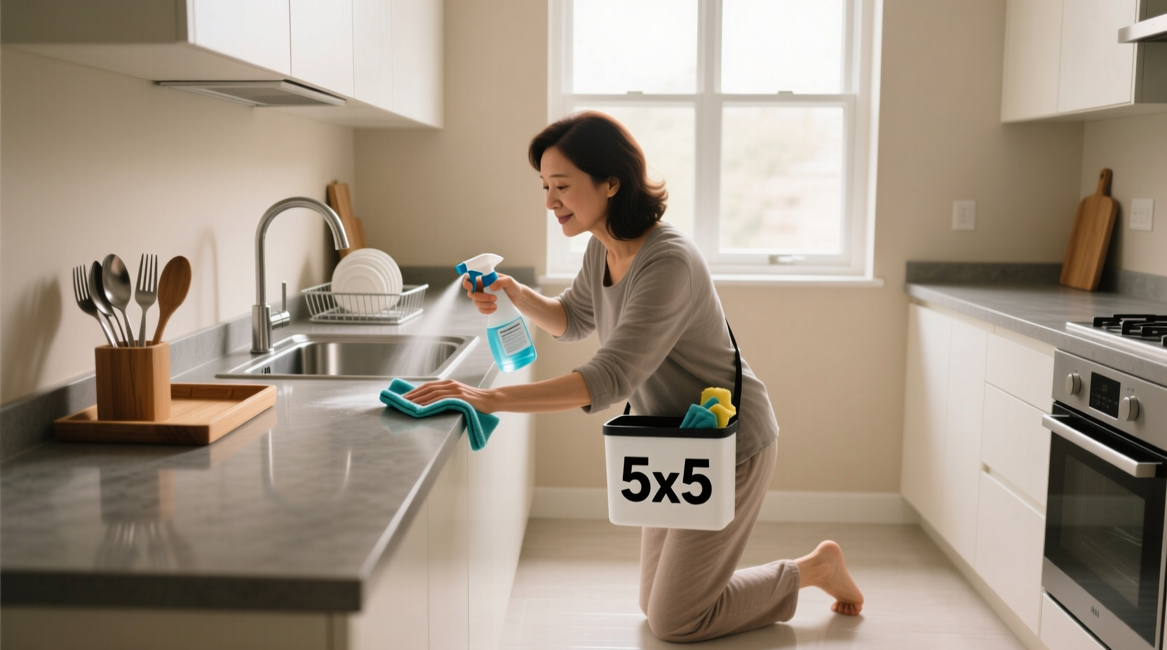trying the 5x5 cleaning method