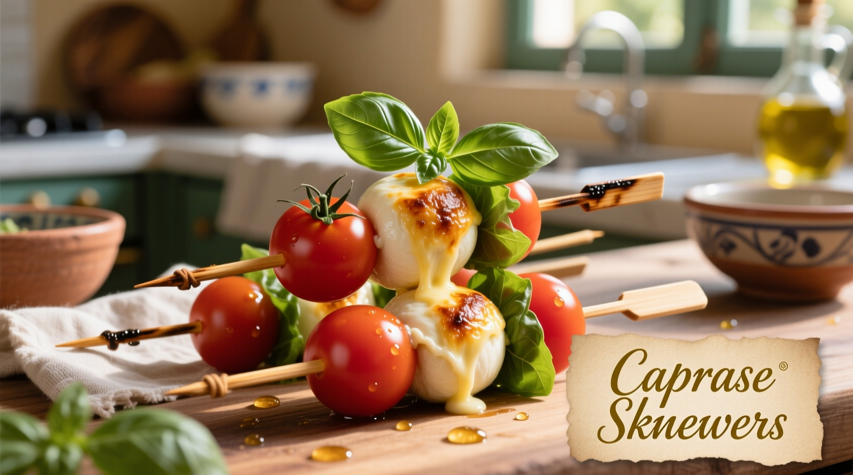 Perfect Mozzarella Tomato Basil Skewers Recipe in 15 Min
