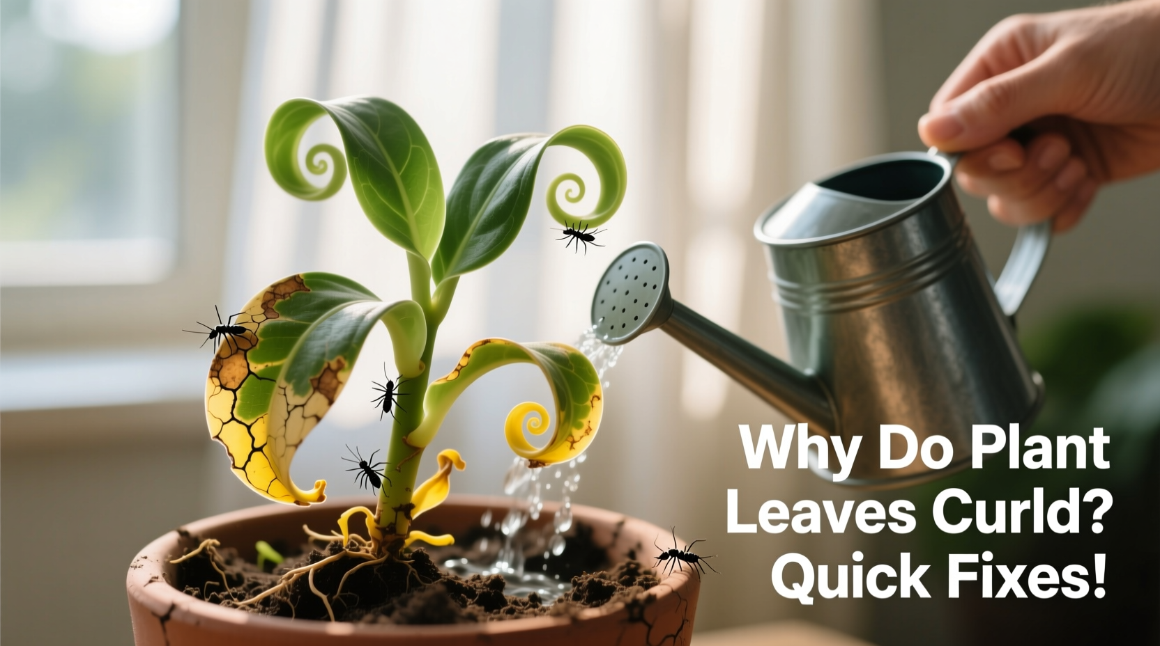 why do my plant leaves curl and how to fix it fast