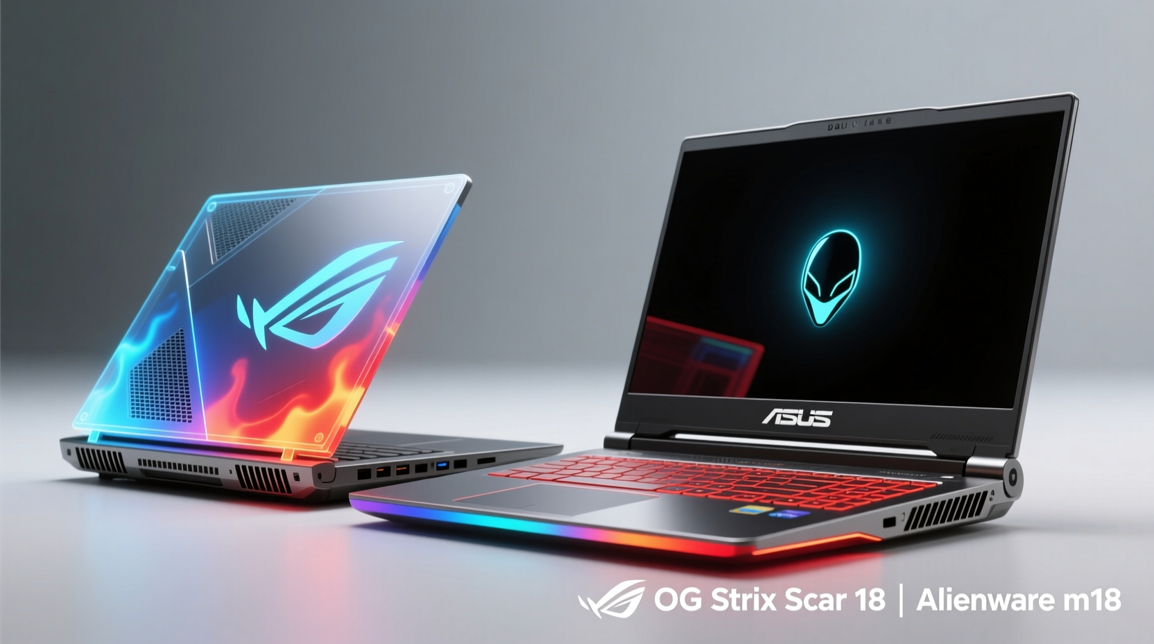 rog strix scar 18 vs alienware m18 which gaming laptop stays cooler under load
