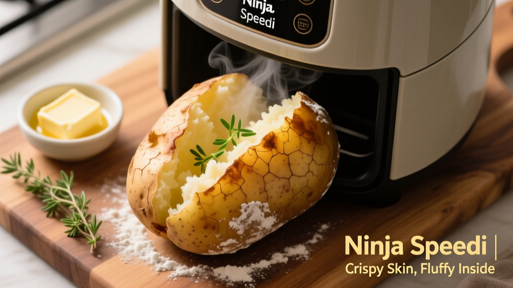 Baked Potatoes in Ninja Speedi: Crispy Skin, Fluffy Inside