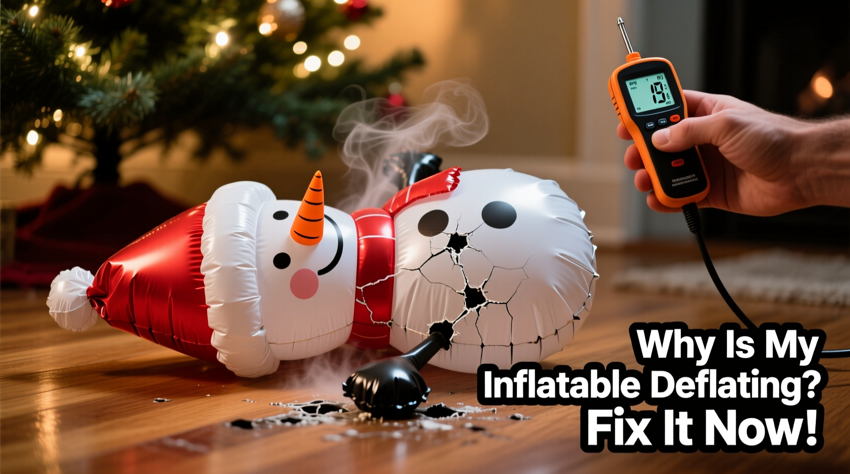 why is my inflatable christmas decoration deflating overnight and how to fix it