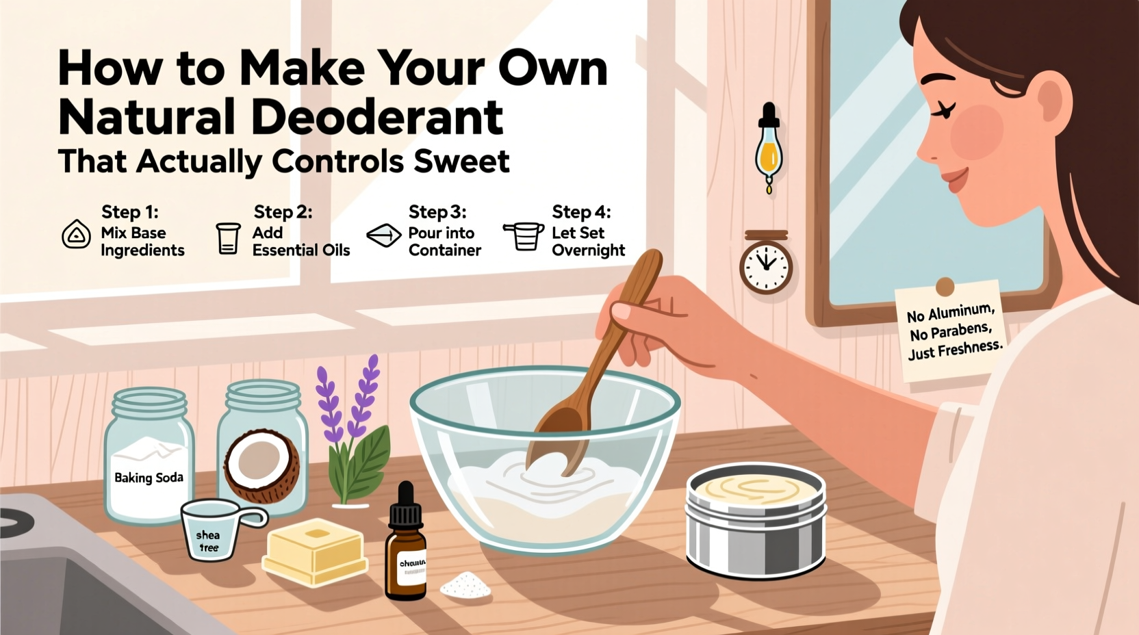 how to make your own natural deodorant that actually controls sweat