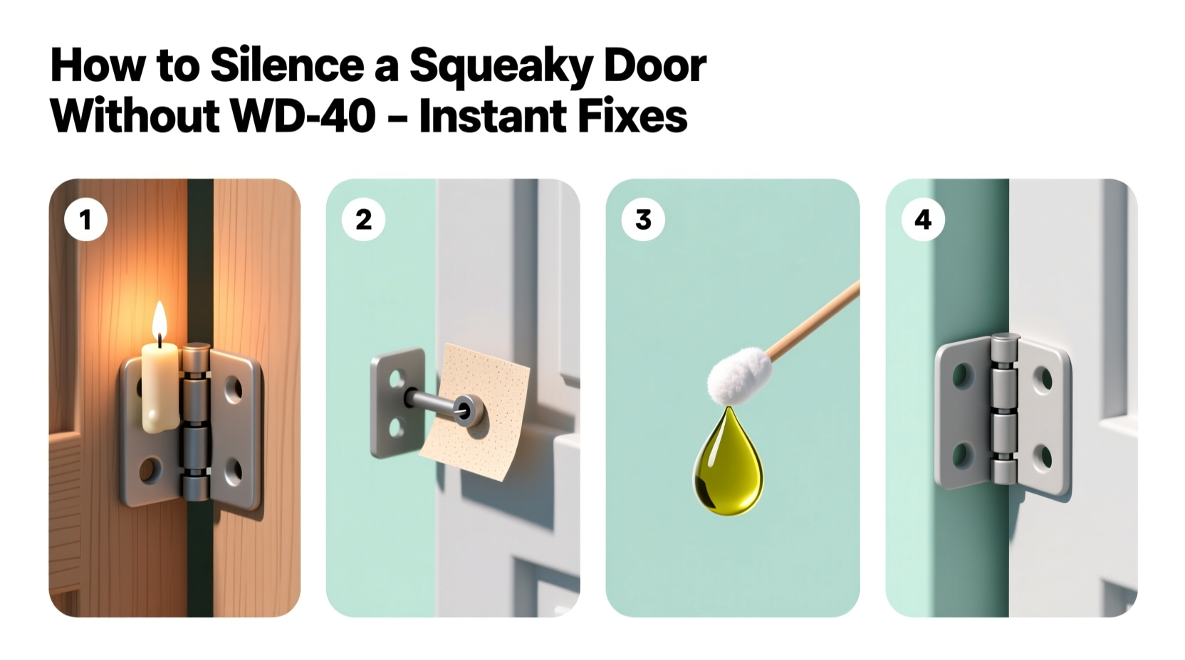 how to silence a squeaky door without wd40 instant fixes