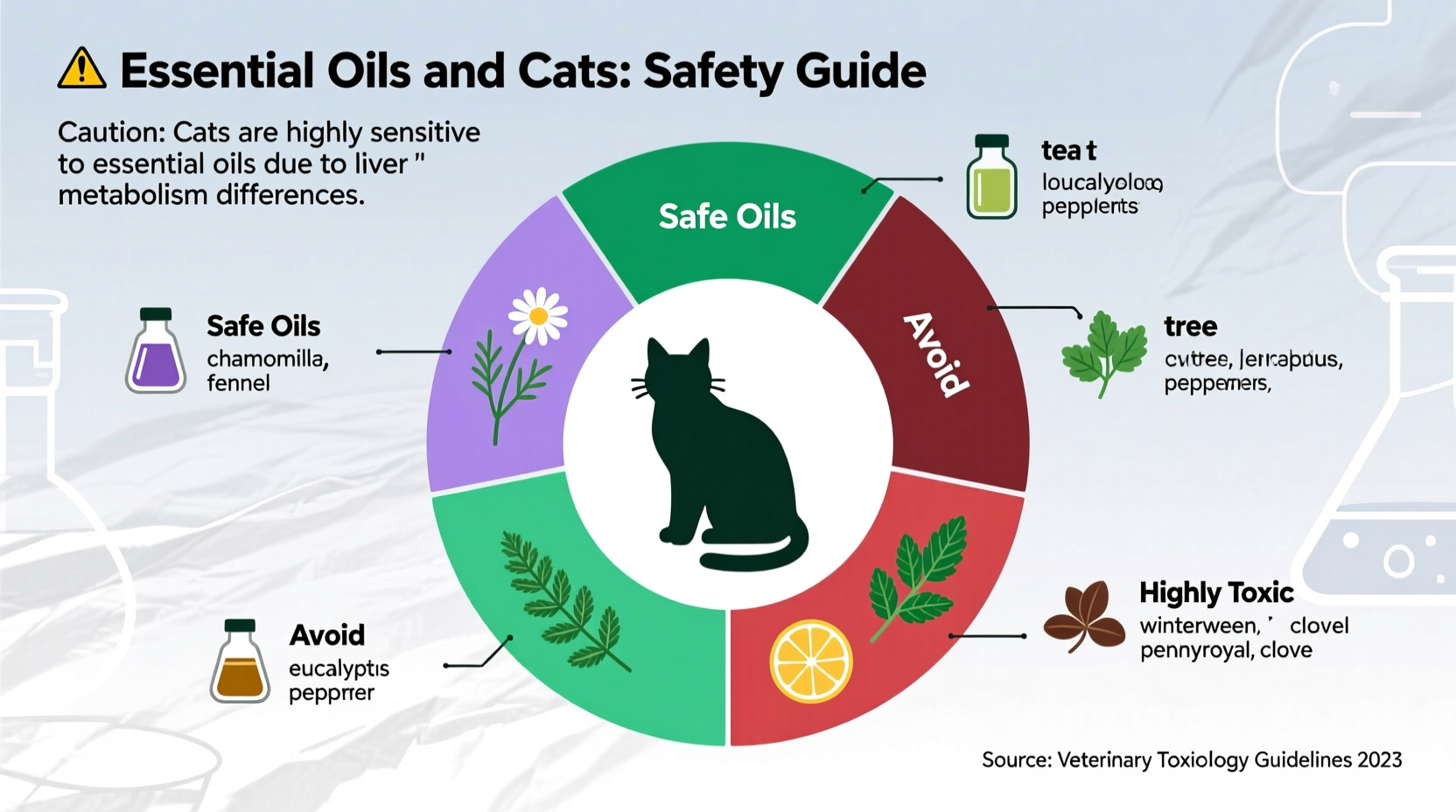 is it safe to use essential oils around cats and which ones to avoid