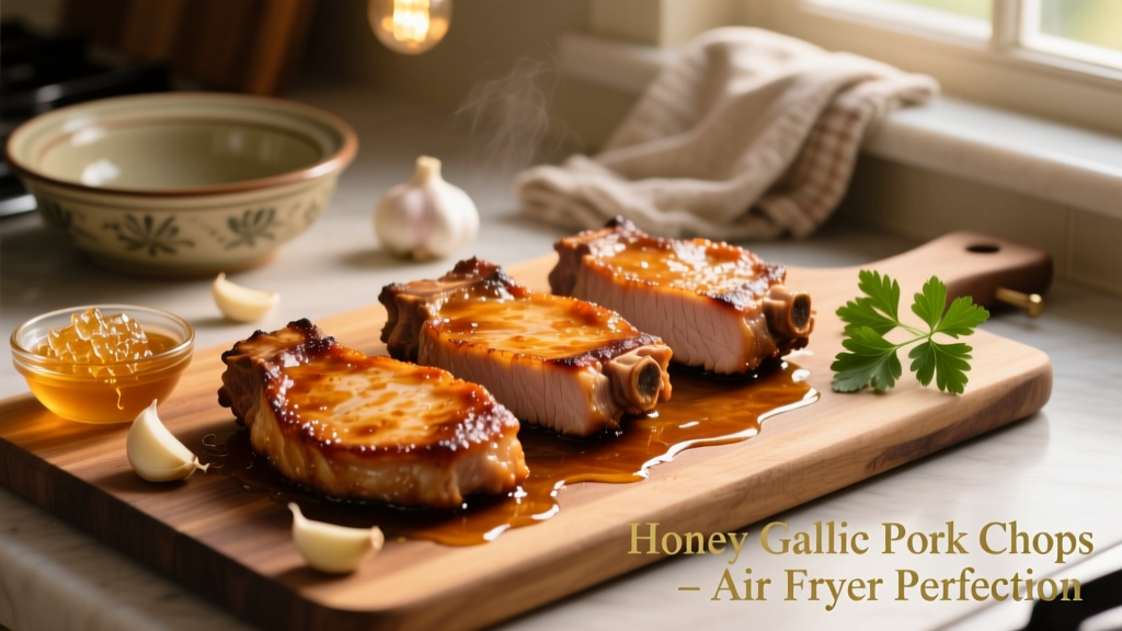 Honey Garlic Pork Chops in Air Fryer (Crispy & Juicy!)