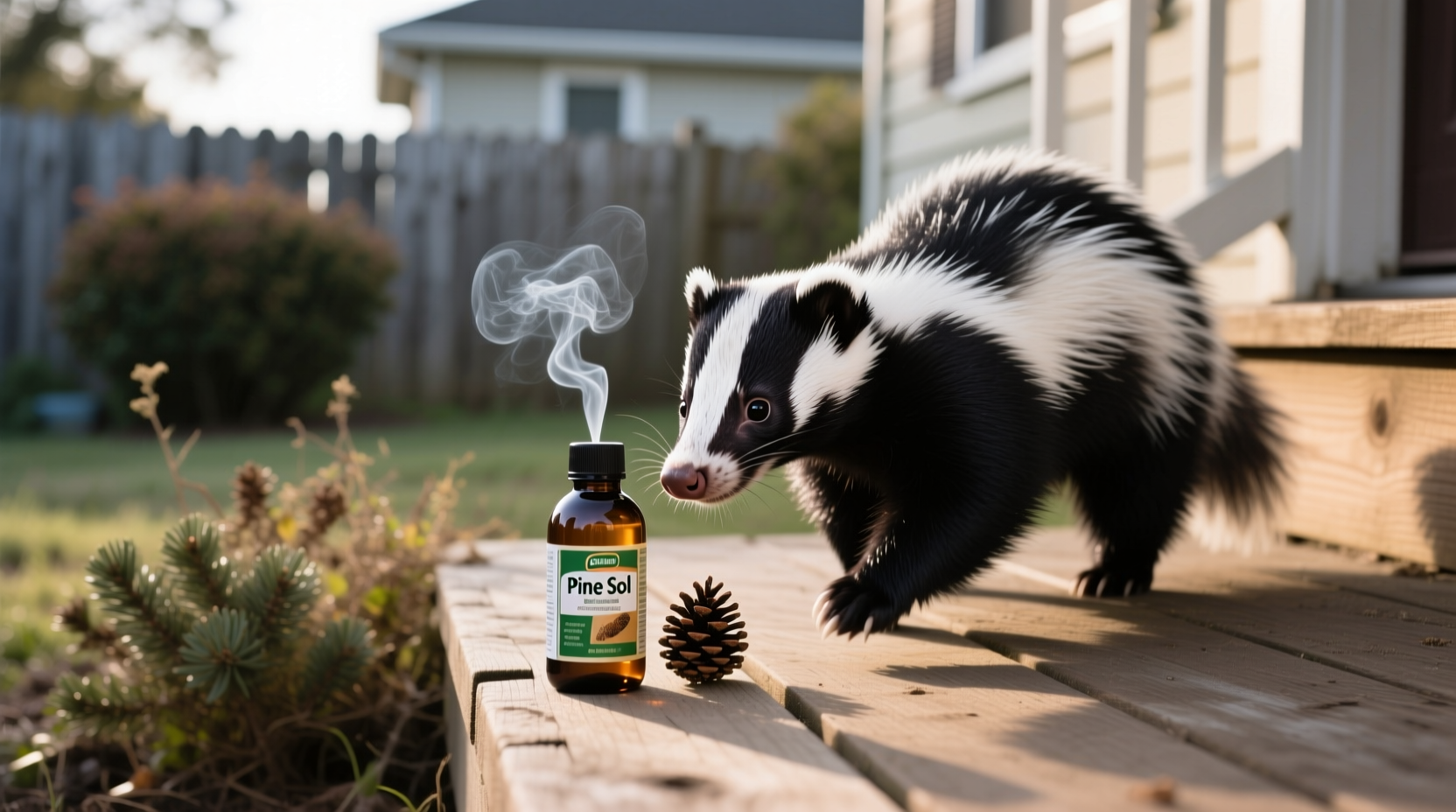 will pine sol keep skunks away