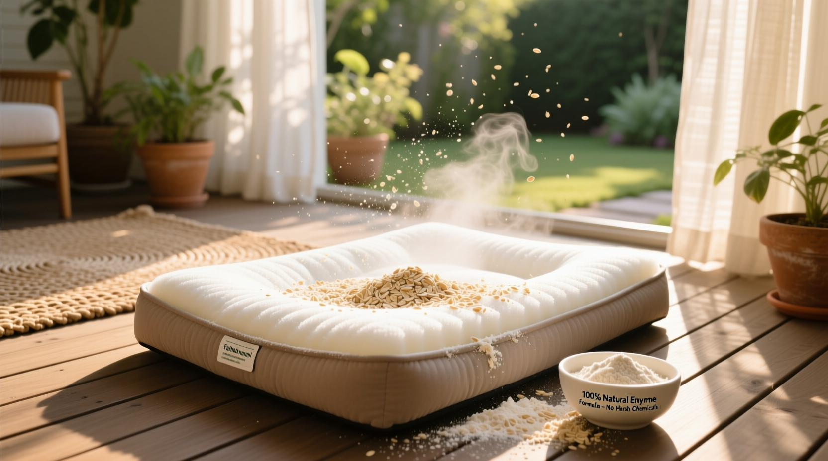 eco friendly cleaning memory foam pet beds