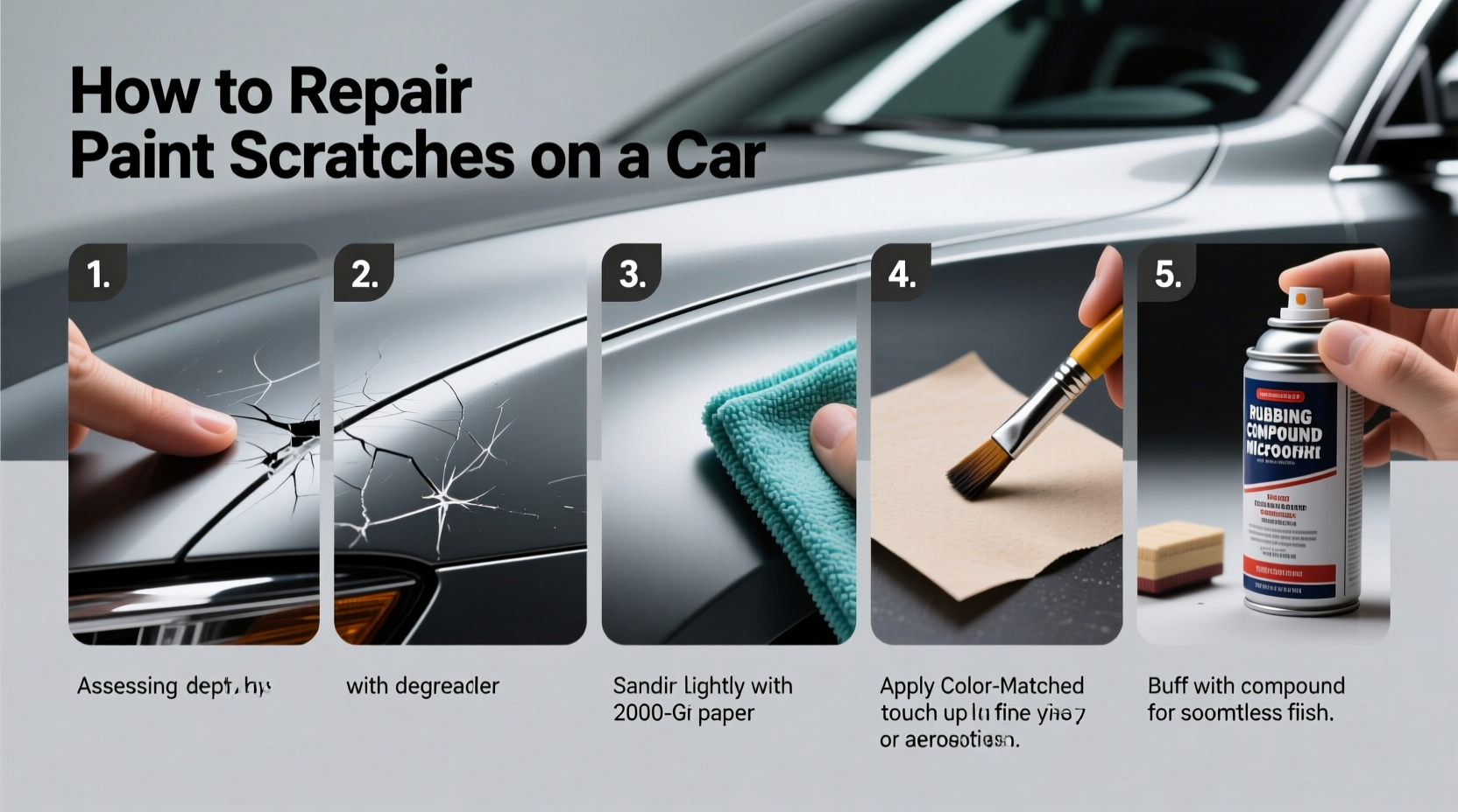how to repair paint scratches on car