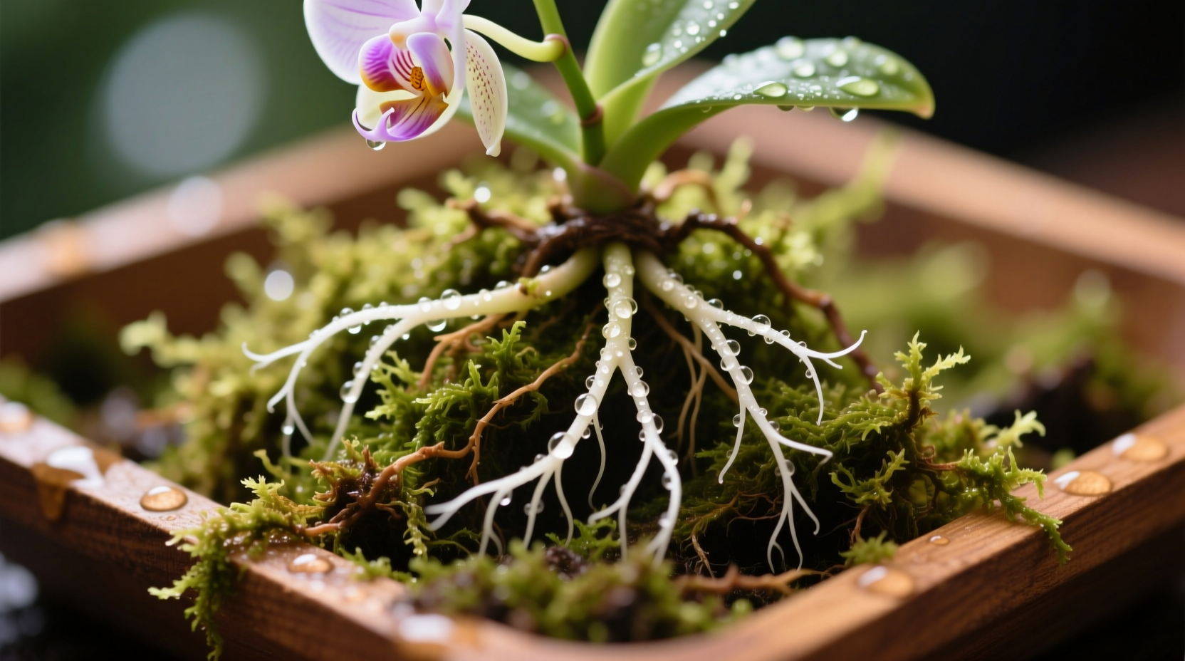 how to water orchids in moss