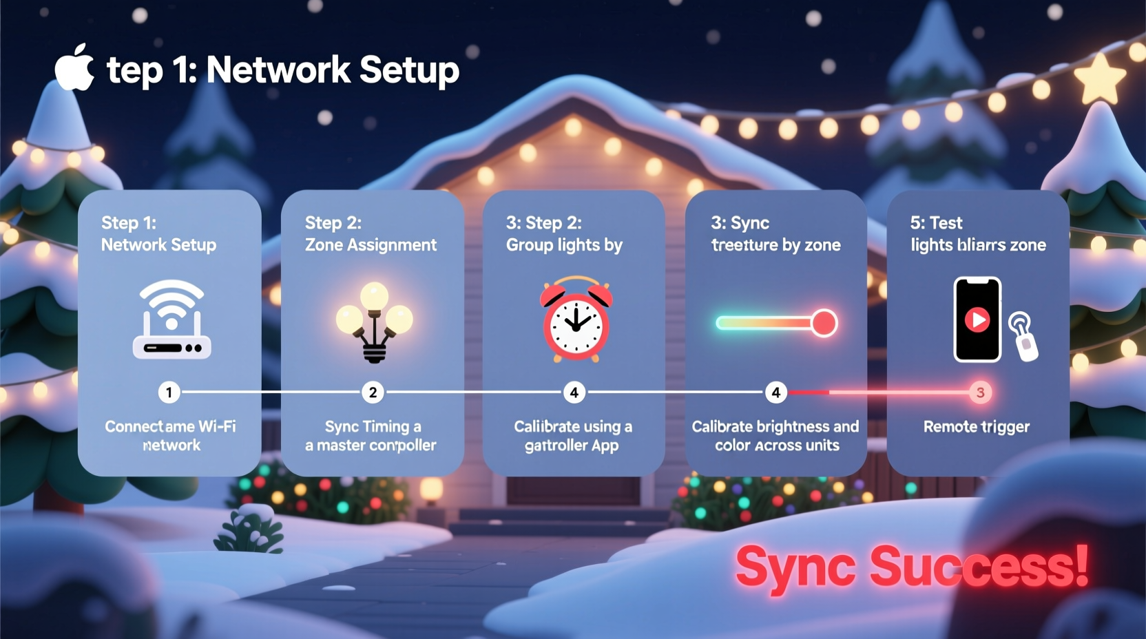 how to calibrate multiple smart light systems for unified christmas displays