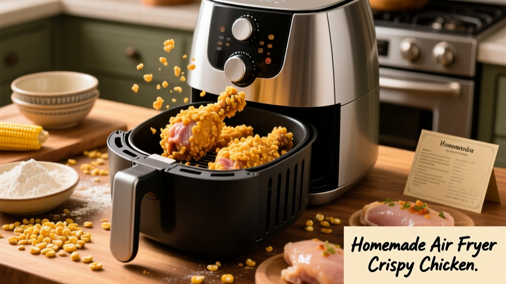 Corn Flake Fried Chicken in Air Fryer (Crispy & Juicy!)