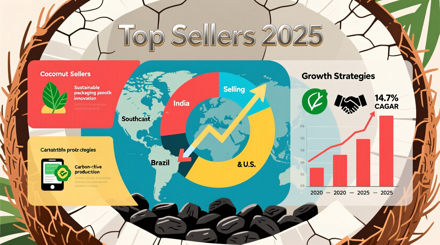 hot selling coconut shell charcoal