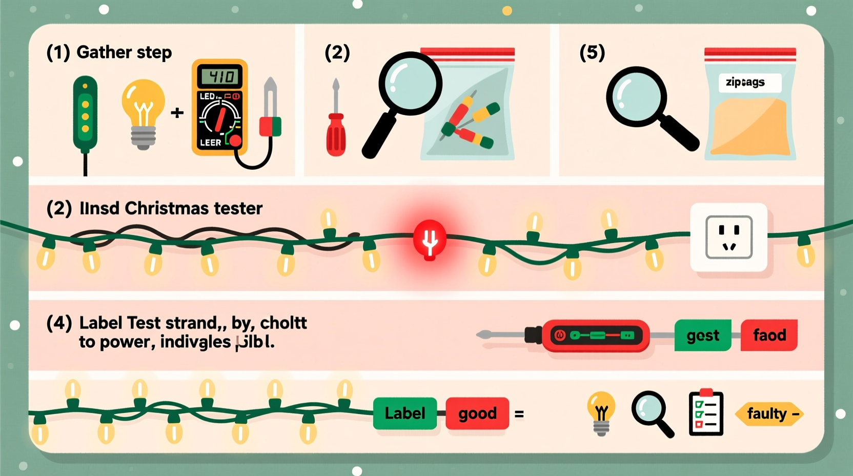 how to test old christmas lights before installing them each year