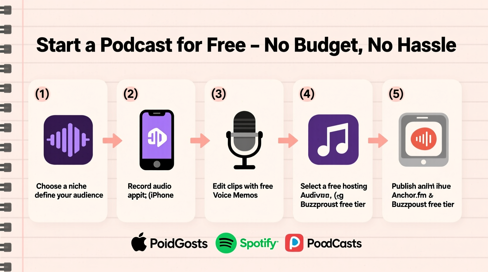 how to start a podcast with no budget free tools and hosting