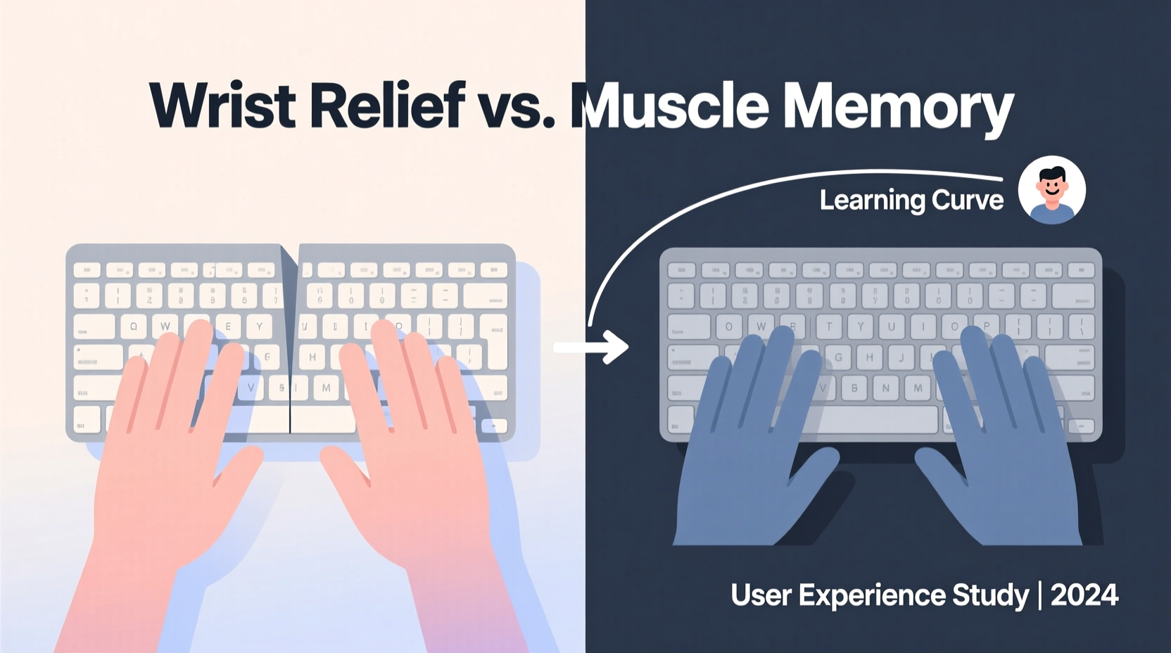split keyboard vs standard layout is the learning curve worth the wrist relief