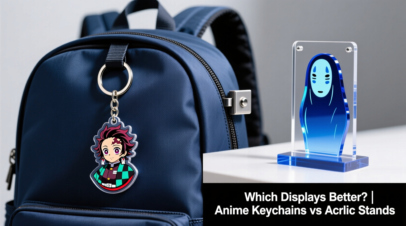 anime keychains vs acrylic stands which displays better on backpacks