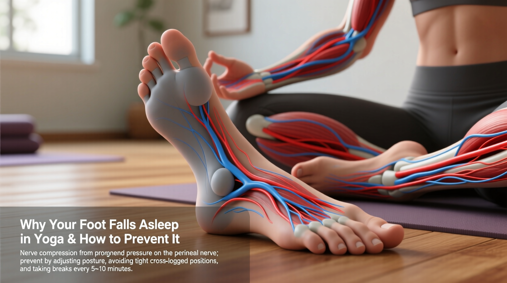 why does my foot fall asleep during yoga poses and how to prevent it
