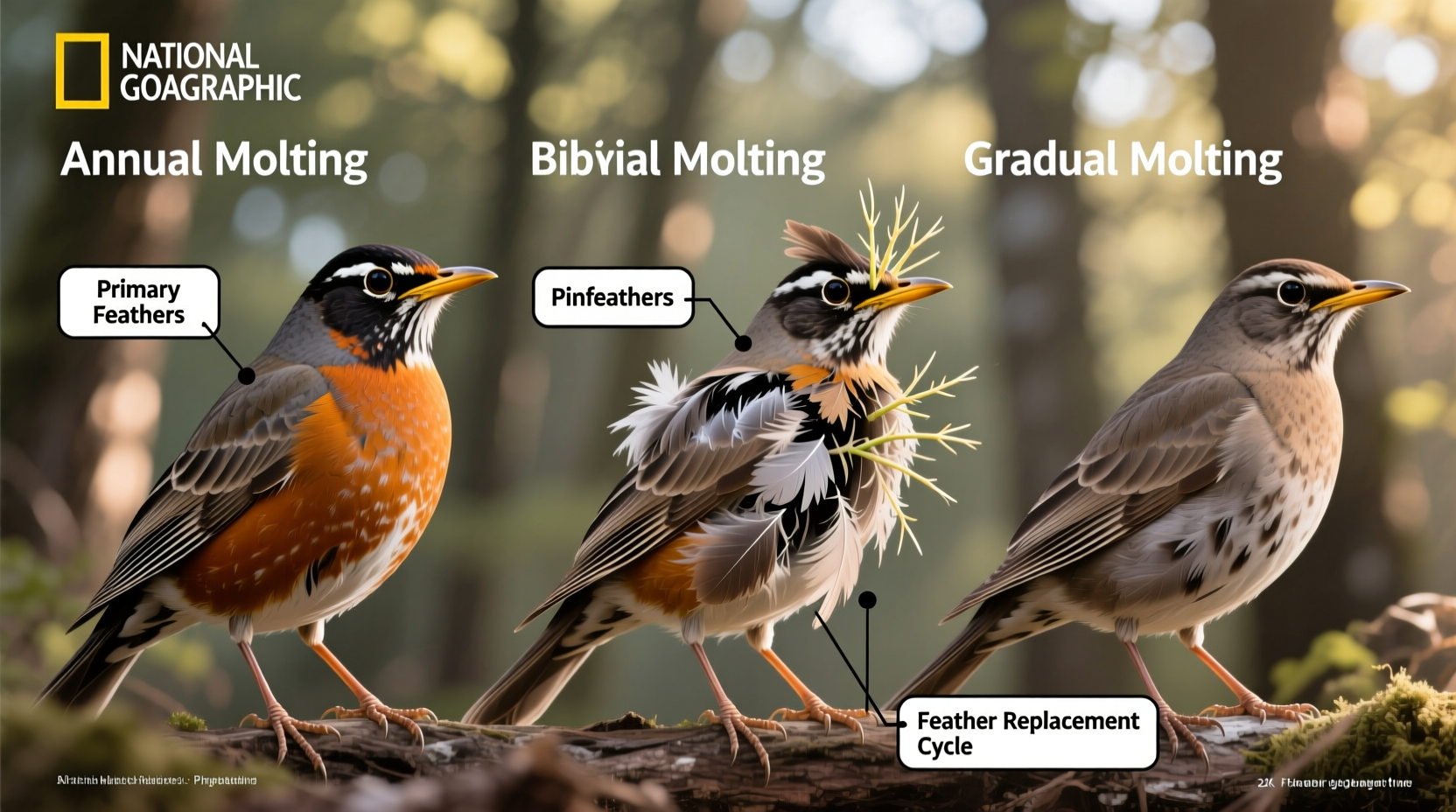 how often do birds molt