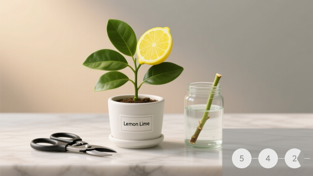 Lemon Lime Plant Propagation with Yellow Leaves