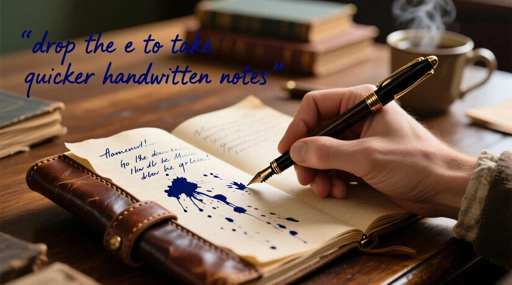 drop the e to take quicker handwritten notes