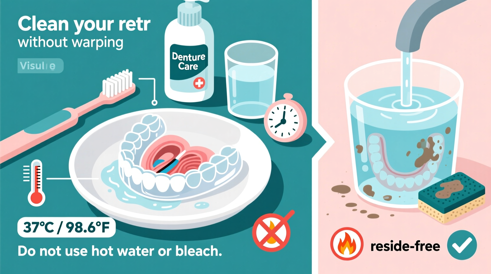 how to clean your retainer without warping the plastic or leaving residue