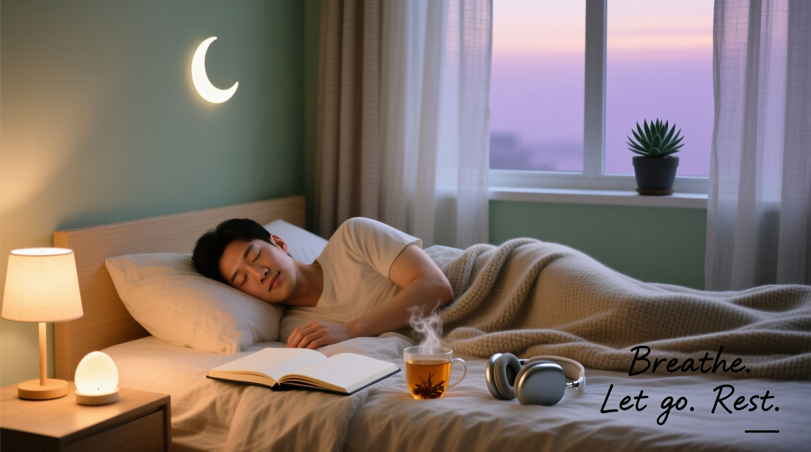 how to create a calming bedtime routine for adults who overthink at night