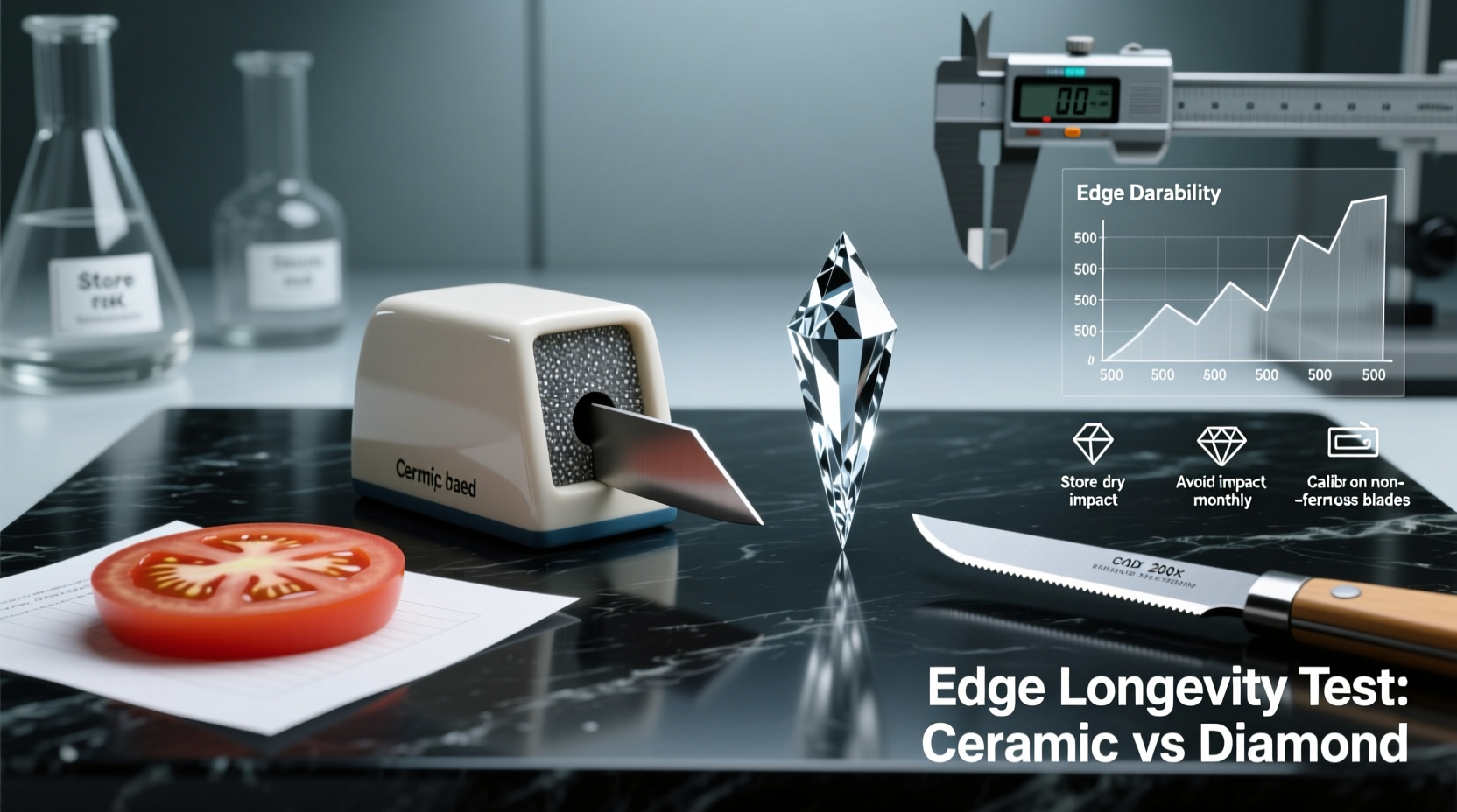 ceramic vs diamond rod which preserves delicate knife edges longer