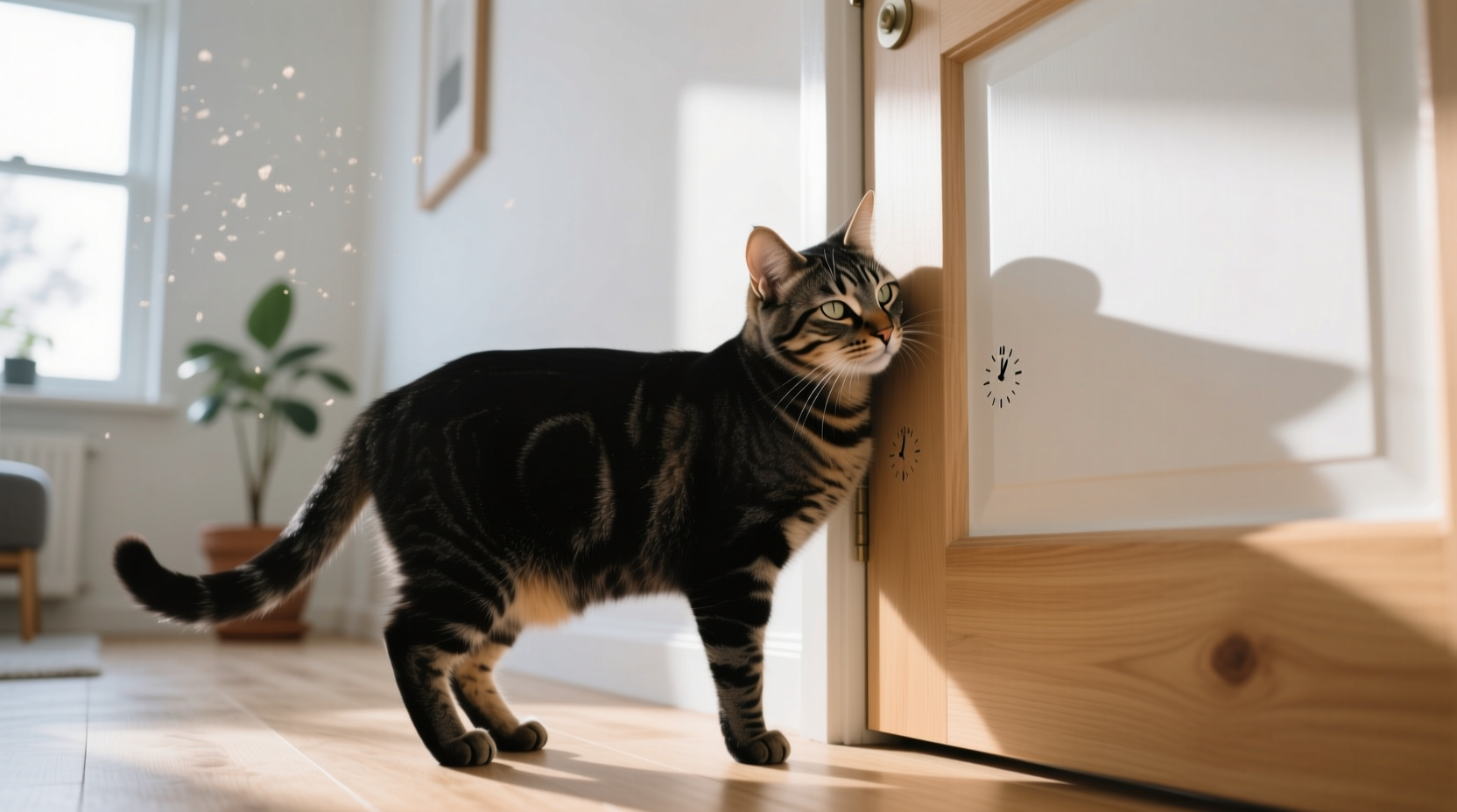 why does my cat rub against door frames every few hours